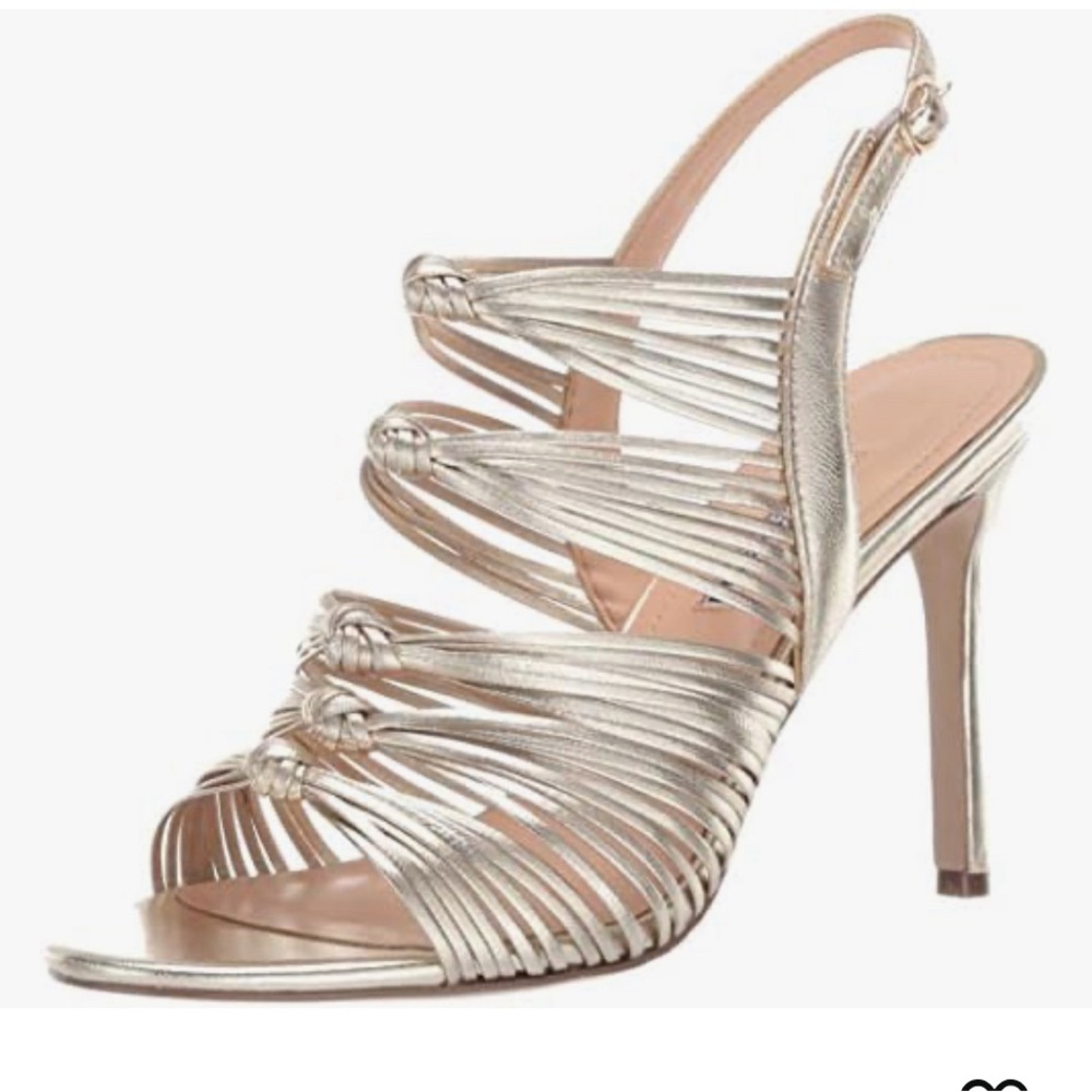 LIKE NEW Charles David Strappy Gold Heels- 7.5